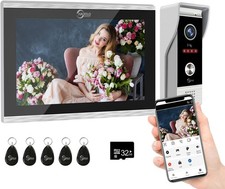 Wired Video Doorbell Apartment Intercom System,10 Inch Full Touch Monitor,1080P