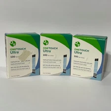 100 x 3 (300) One Touch Ultra Test Strips + 300 Lancets  / Exp: 11-30/2026