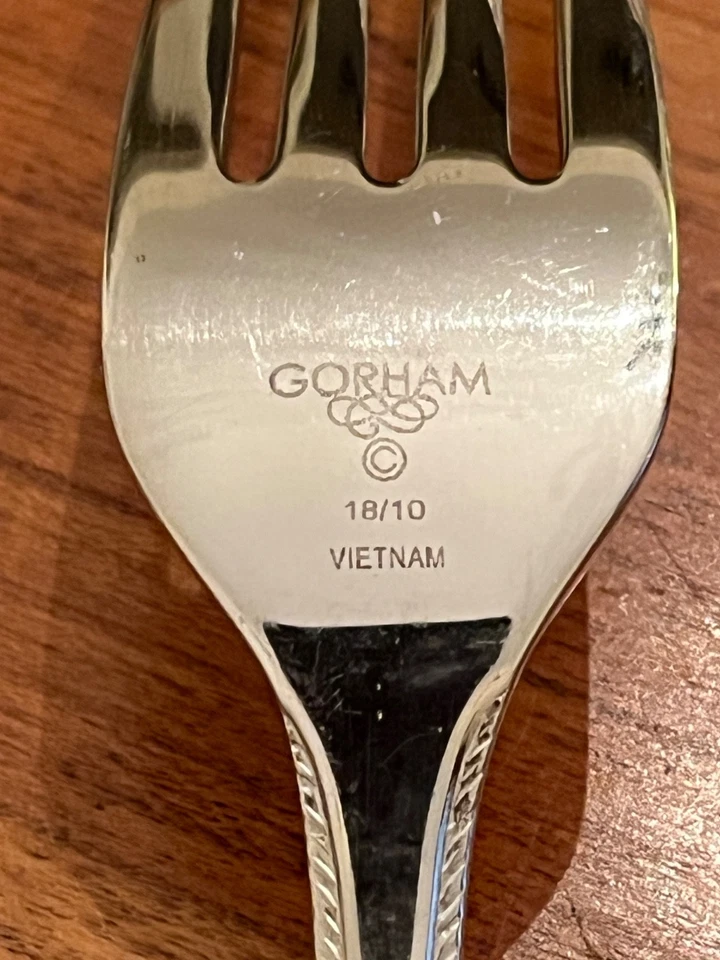 Столовые приборы Gorham RIBBON EDGE SATIN 18/8 из нержавеющей стали Вьетнам - выбор - Изображение 3 из 3