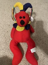 Mardi Gras Jester Red Teddy Bear Plush Toy Works