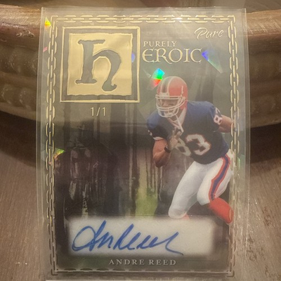 #ad 2025 Leaf Eclectic Purely Heroic GOLD Auto Andre Reed 1 1 Buffalo Bills HOF $160.00