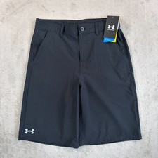 Under Armour Showdown Golf Shorts in Black Boys 16 Performance NWT 40
