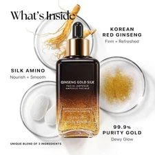 Nature Republic Ginseng Gold Silk Facial Ampoule, 3.38 fl oz - New W/O Box Fresh