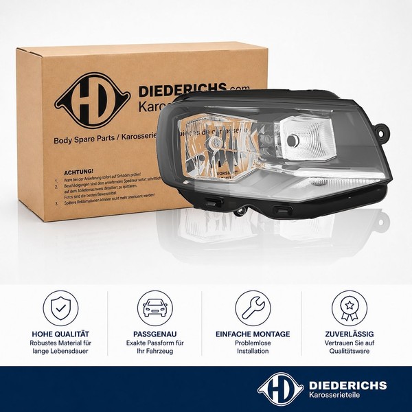 Hauptscheinwerfer Rechts Diederichs 2274980 FÜR VW Frontscheinwerfer Frontlicht-image