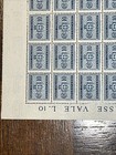 1945 ITALY SHEETS 100 STAMPS 10c 10LIRAS PLATE 3748 MINT OG WATERMARK REVENUE — photo 8