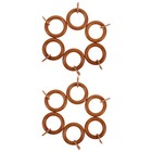 Reusable Wooden Curtain Rings for Home Drapery Sturdy Natural Beige Material