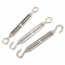 Spannschloss Edelstahl Stahl Drahtseil Seilspanne Spannschraube Haken Öse M4-M20