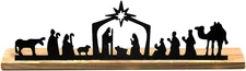Nativity Scene Sets, Nativity Sets for Christmas Indoor, Black Metal Nativity Sc