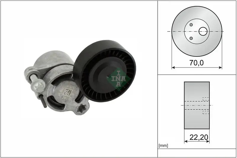 INA 534 1006 10 Tendicinghia 70mm, 22,2mm - Immagine 3