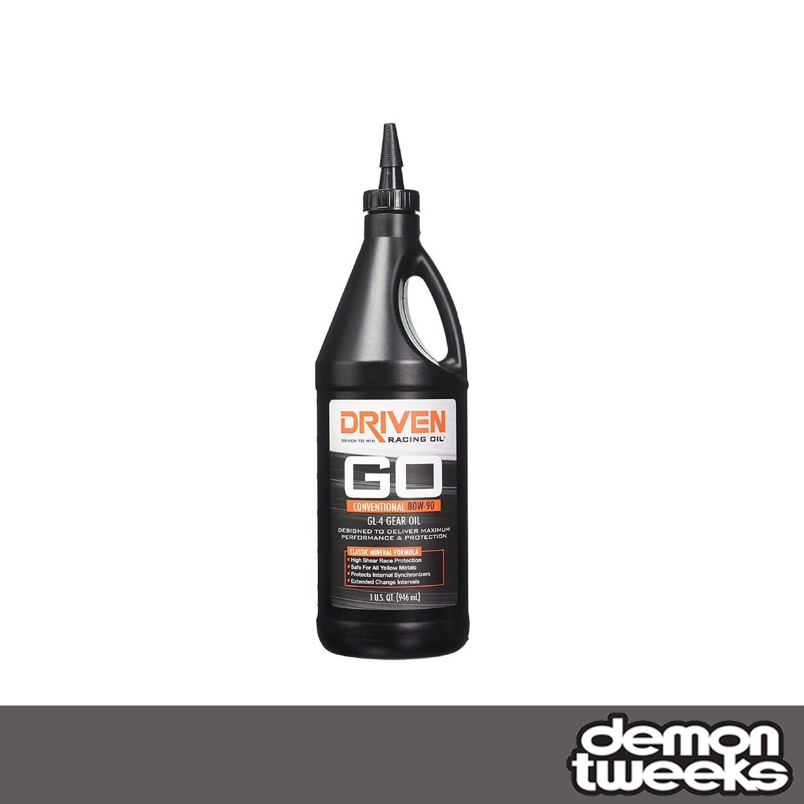 1 x Driven Racing Oil GL4 Mineral 80W90 Gear Oil - 1 Quart (0.946 Litre)