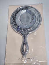 JILL STUART Hand Mirror Silver Crystal Handle...