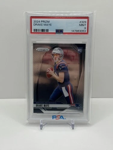 2024 Prizm Drake Maye RC Rookie #329 Patriots PSA 9