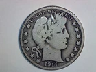 1911-D  BARBER HALF DOLLAR SOME LETTERS SHOW IN LIBERTY  LOT A