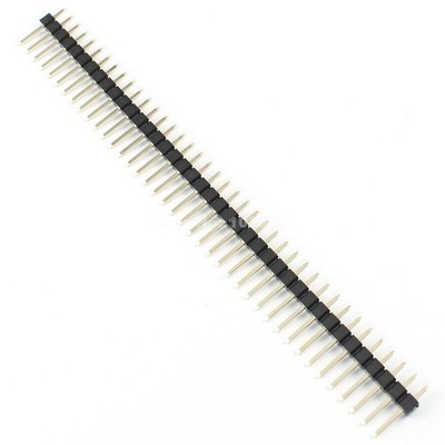 2Pcs 2.54mm Pitch 1x40 40 Pin Male Single Row Straight Header Strip Connector *h
