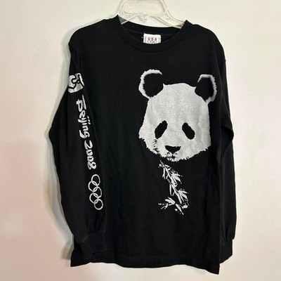 Beijing 2008 Olympics Panda Long Sleeve Tee Size S USA Olympic Souvenir Shirt