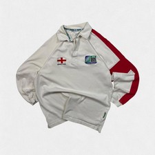 Vintage England 2003 world cup long sleeve rugby union shirt white large