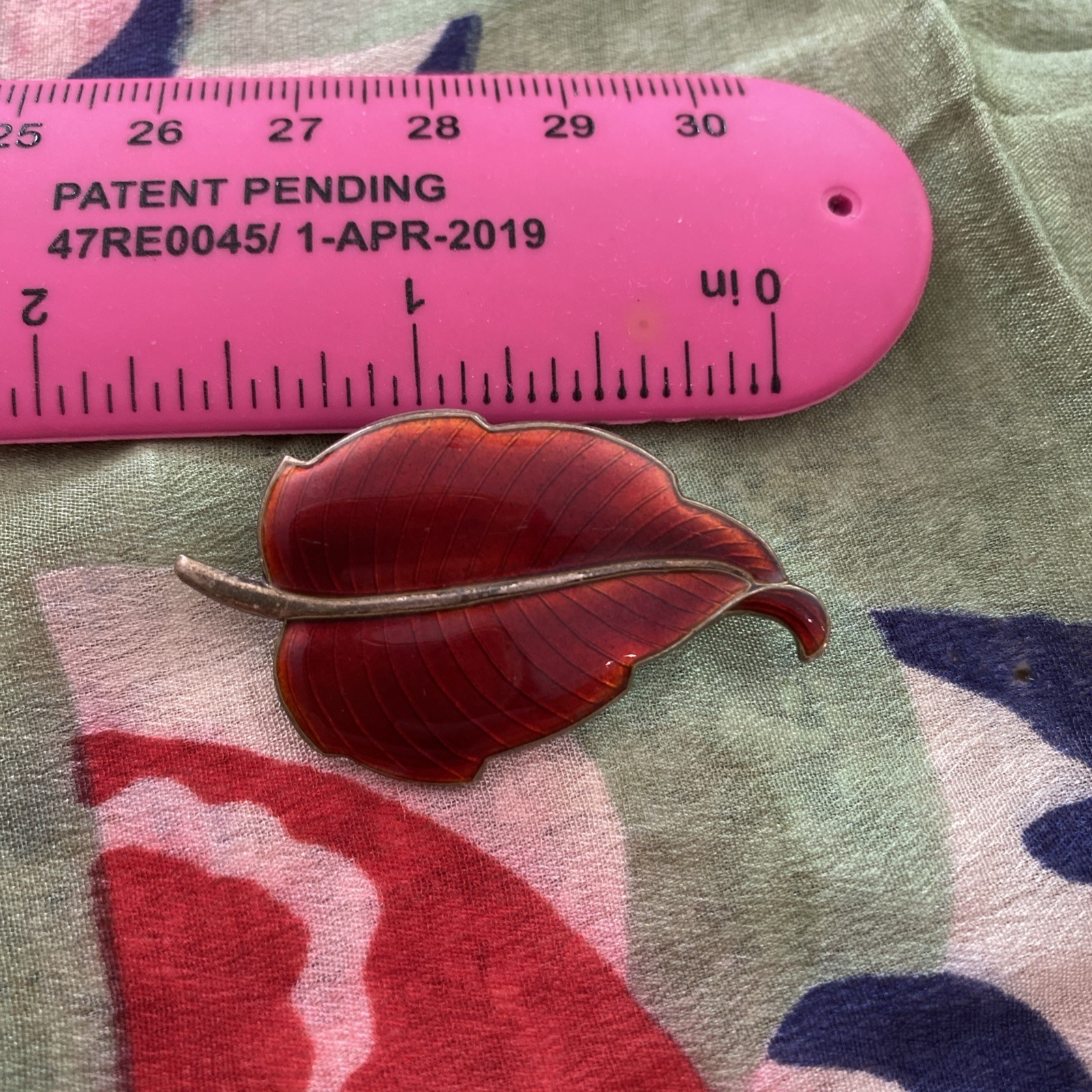 SIGNED VB STERLING DENMARK DEEP RED GULLOUCHE FIG… - image 11