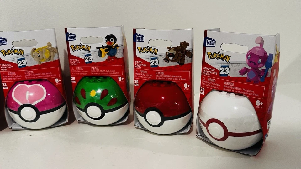 NEW• Lot of 9 MEGA Construx Series 22 & 23 Pokémon Pokéballs - Image 4 of 4