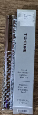 IT Cosmetics Tightline 3-in-1 Black Primer Eyeliner Mascara .118 oz Size New