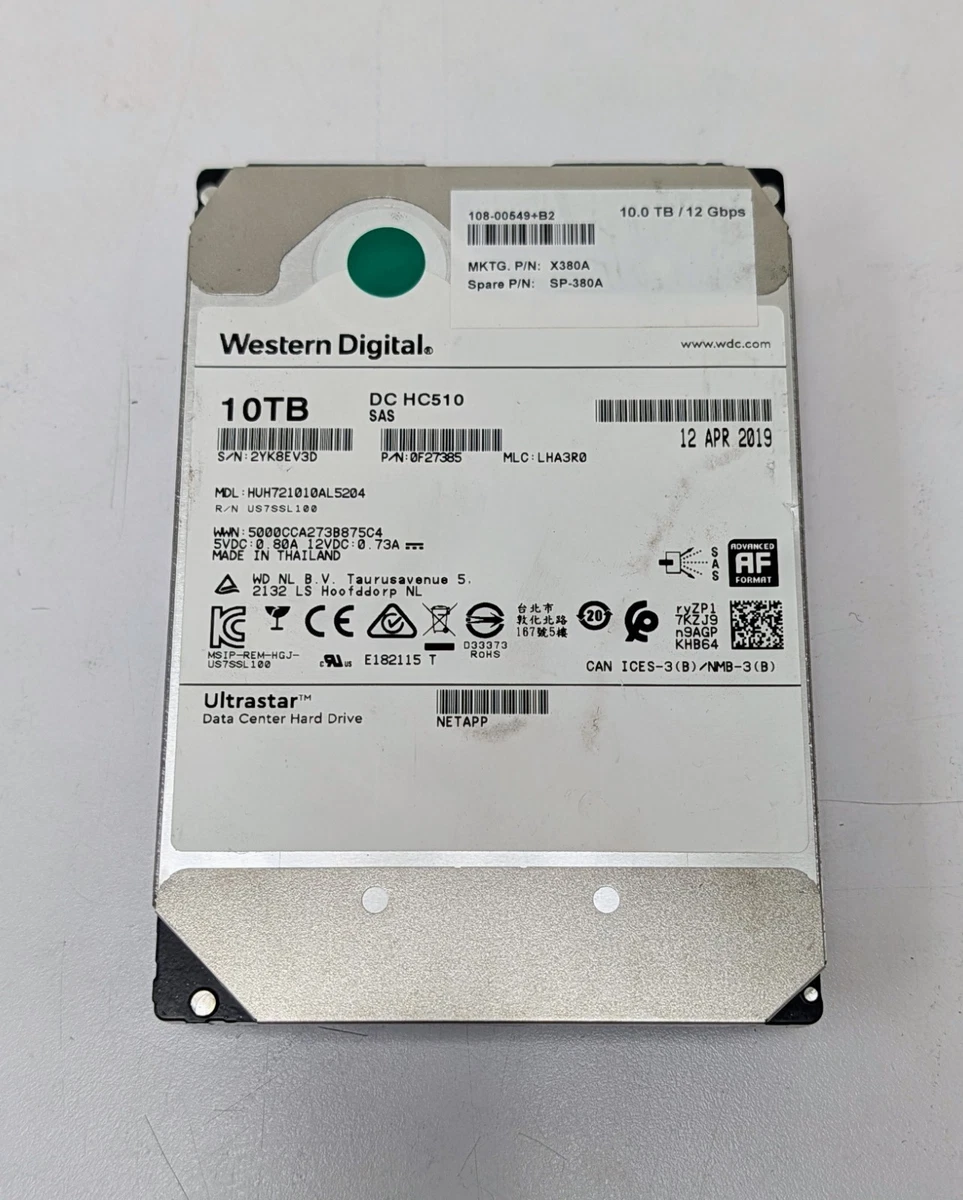 HGST SAS Internal Hard Disk Drives 10 TB Storage Capacity for sale