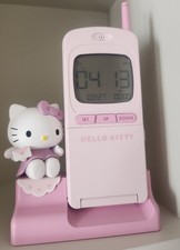 Reloj despertador de mesa estilo retro Sanrio Hello Kitty Royche con pegatina decorativa