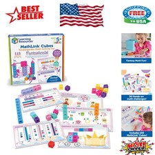 100 MathLink Cubes Kindergarten Activity Set: Fun and Educational Fantasticals 