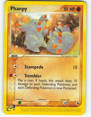 Phanpy - 62/109 Ruby & Sapphire - Pokémon TCG - 2003