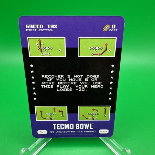 Bo Jackson Battle Arena Tecmo Bowl Play 4 PL4 Greed Tax SSP