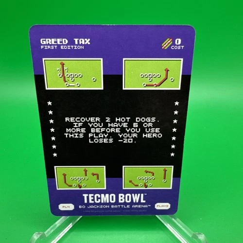 Bo Jackson Battle Arena Tecmo Bowl Play 4 PL4 Greed Tax SSP