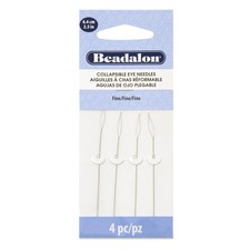 Beadalon Collapsible Eye Beading Needles - 2.5 2.5", Stainless material
