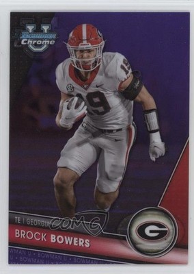 2023 Bowman U Chrome Purple Refractor /399 Brock Bowers #50 0o4t