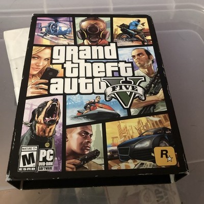 Grand Theft Auto V Five PC GTA 5 Collectors Box Set 7 Disk Series Used Good