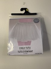 White Childs Small/Med TUTU Birthday Halloween Costume Accessory