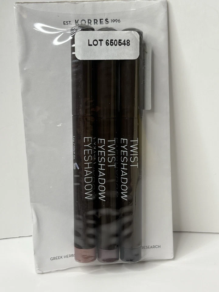 3 KORRES TWIST EYESHADOW In Various Colors VOLCANIC MINERALS 24 HR WEAR New - Image 2 of 4