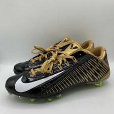 Nike Vapor Carbon Elite 2014 TD Football Cleats Mens Size 12 Black Gold Custom