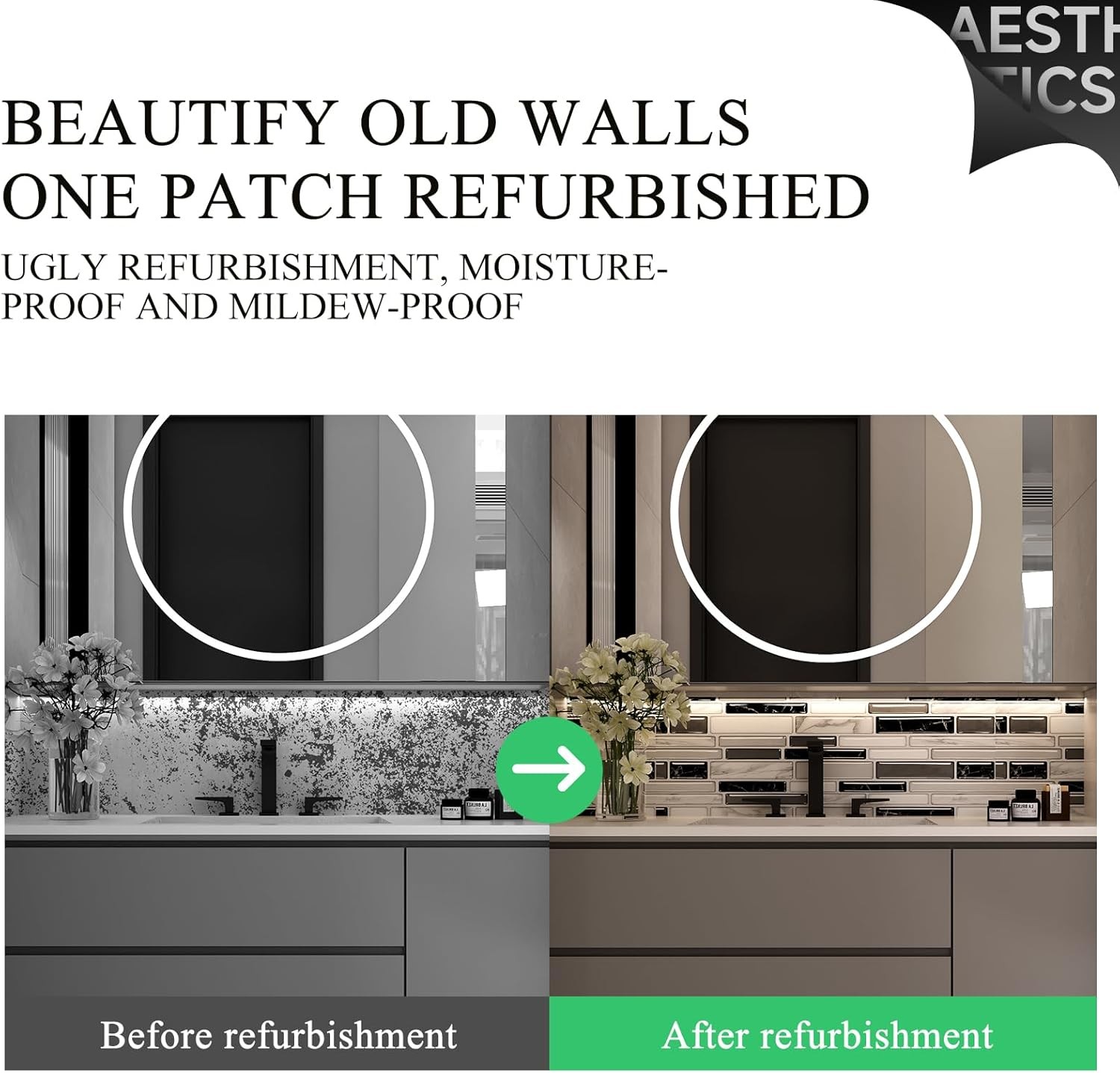 10PCS 12''X12'' Peel and Stick Kitchen Backsplash Tiles Self Adhesive Tile