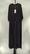Quince Women Tencel Jersey Midi Wrap Dress Black 2X