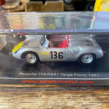 Spark 1/43 Porsche 718 RS61 1961 S Moss Targa Florio Diecast New Unopened