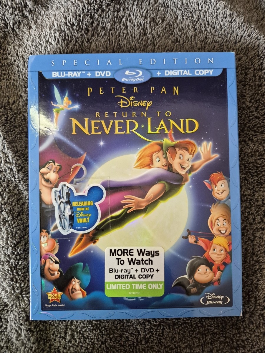 Return to Never Land (Blu-ray/DVD, 2013, 2-Disc Set, Special
