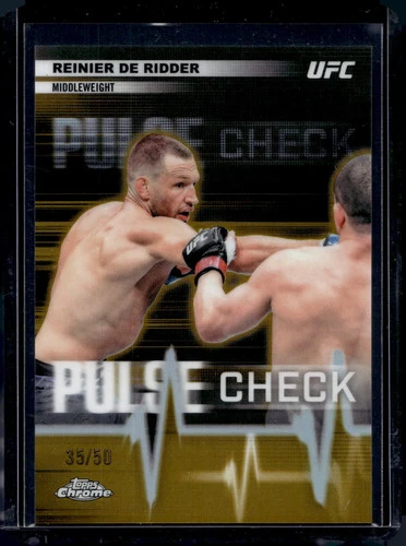 2026 Topps Chrome UFC Pulse Check Reinier de Ridder Gold /50 #PC-8