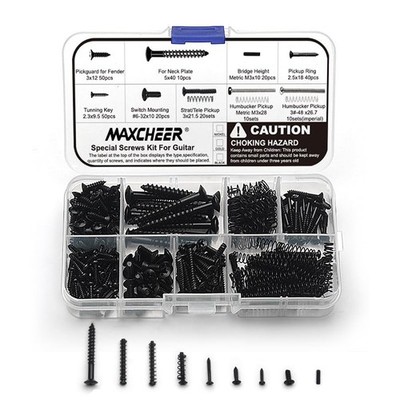 MAXCHEER 270pcs Guitar Screw Kit,Telecaster Kit, Pickguard Screws,Switch Plat...