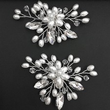 Shoe Decorations Crystal Handmade Flower Shoes Clip Buckle Clips