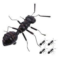 5pcs Garden Clay Ants Models Desk Ants Sculptures Simulated Ants Decorations