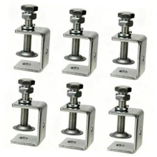 Rust Resistant Steel C-Clamps, Mini Tiger Clamps for 1 3/16 In-6pcs