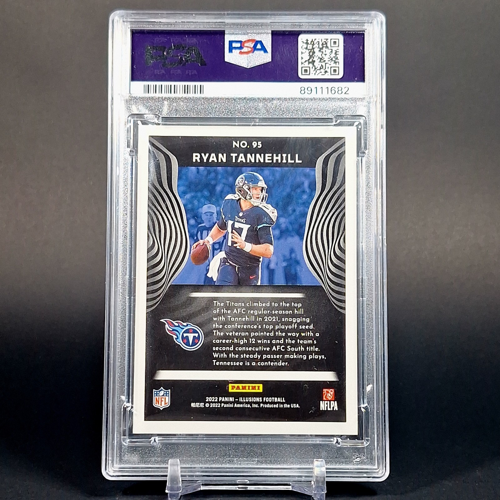2022 Panini Illusions Ryan Tannehill Illusions T/C Yellow Diamonds /299 PSA 9 MT view 2