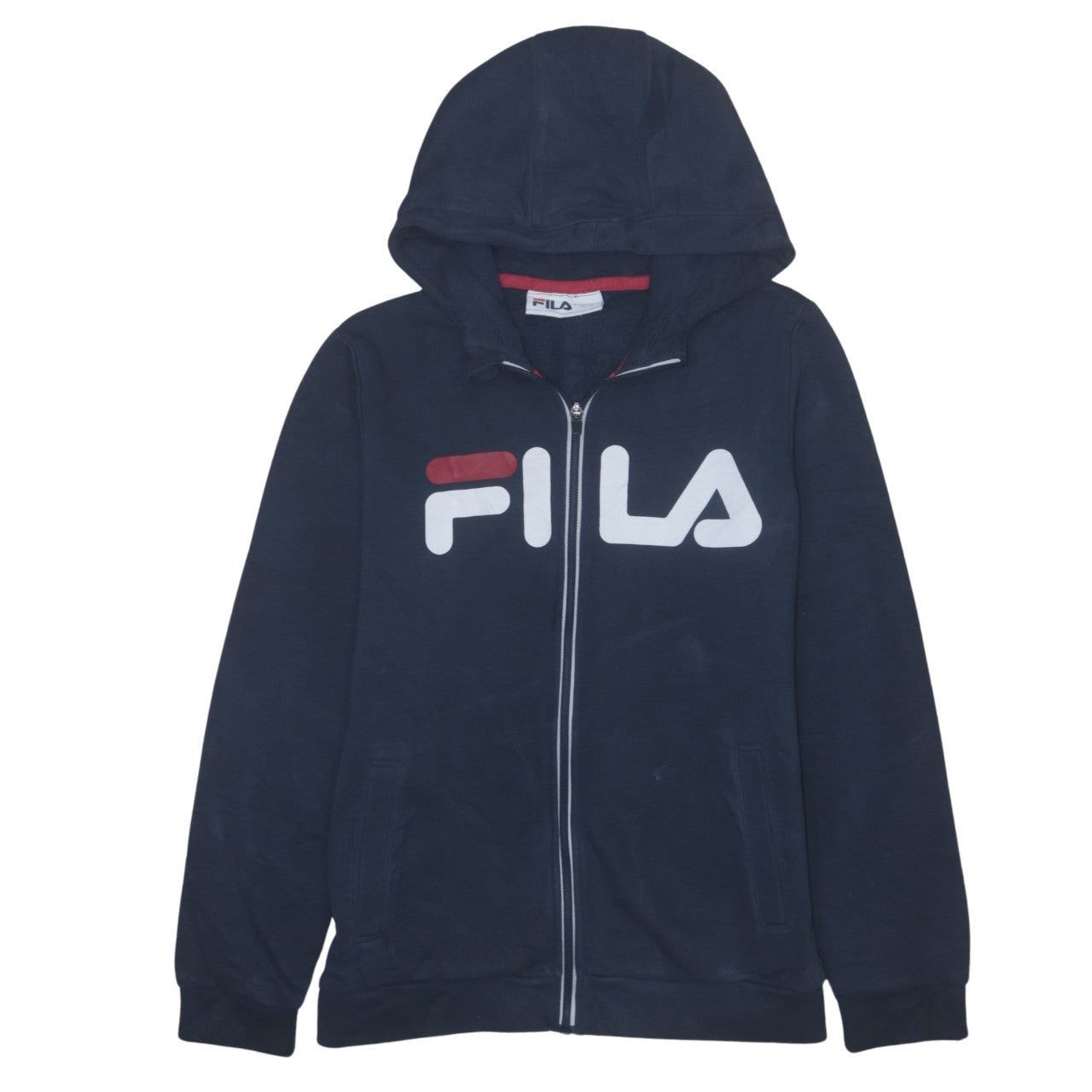 Felpa con cappuccio vintage FILA BLU UOMO S