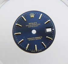 Genuine Rolex Ladies Datejust 26mm 69173 69178 79173 Blue Yellow Gold Watch Dial