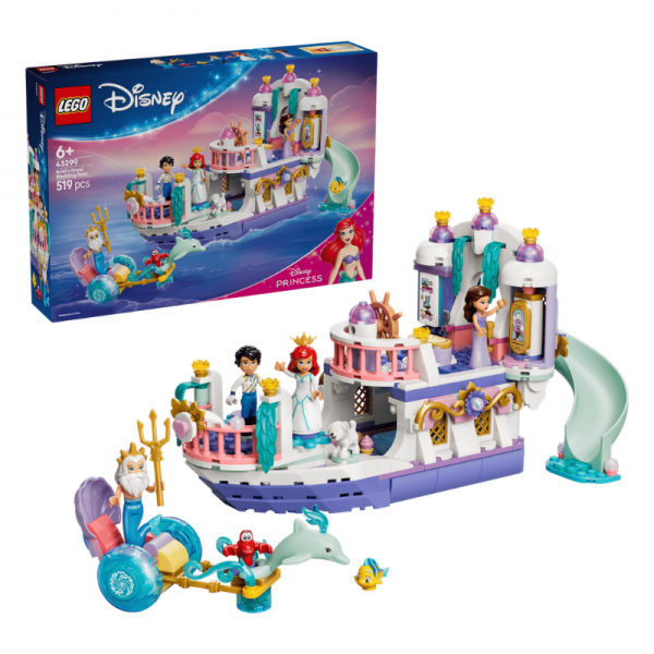 Lego Disney 43299 Lego® Disney Barca Per Matrimoni Reale Princess Arielles Con 7 Personaggi - Immagine 2