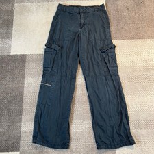 Aeropostale Utility Cargo Pants Womens XS Black Cotton Relaxed Skater Gorp