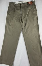 Dockers Pacific Field Khaki Pants Mens 36x30 Classic Fit Flat Front NWT Olive